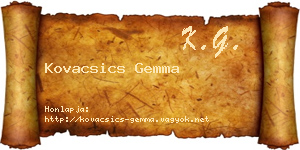 Kovacsics Gemma névjegykártya